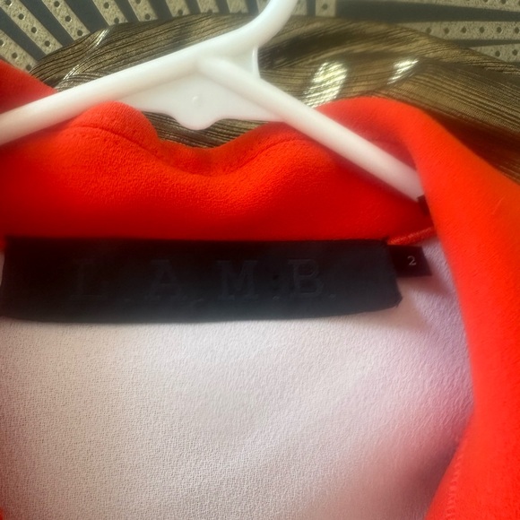 L.A.M.B. Orange moto jacket size 2 - Picture 5 of 5